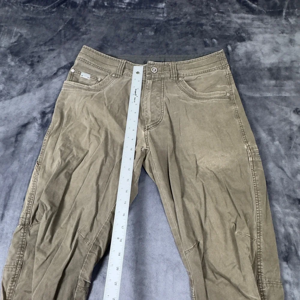 Kuhl Rydr Pants Mens 32x32 Olive Green Cotton Blend Stretch Utility Outdoor 6011
